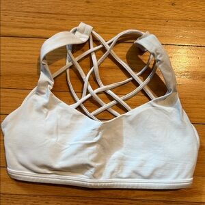 Lululemon Athletica White Strappy Sports Bra
